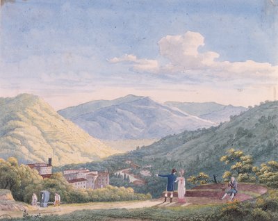 Vue de Bagni di Lucca, octobre 1813 - Elisa Bonaparte